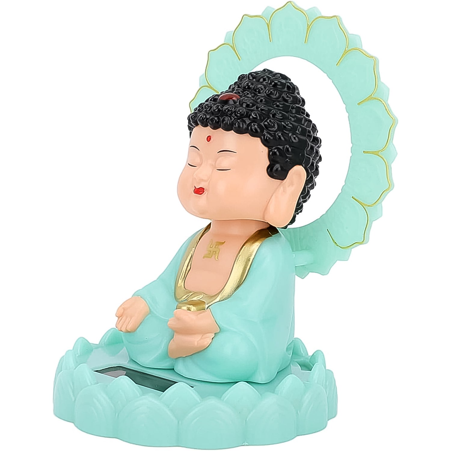 Plastic Solar Powered Moving Head Sitting Action Buddha Statue (1 Pc) Plastic Solar Powered Moving Head Sitting Action Buddha Statue (1 Pc)